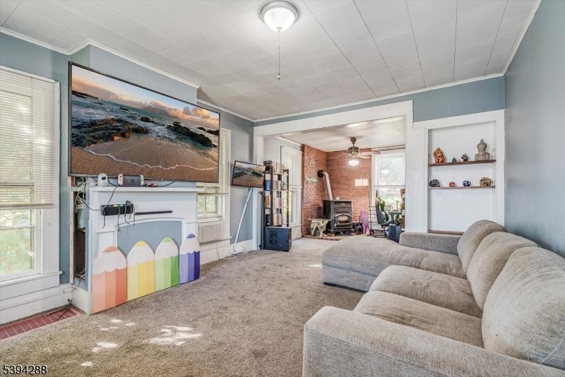 Fireplace, Interior, Living room, Stone Walls