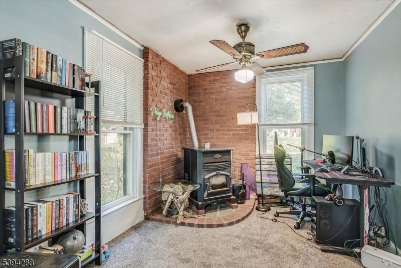 Home Office, Interior, Stone Walls