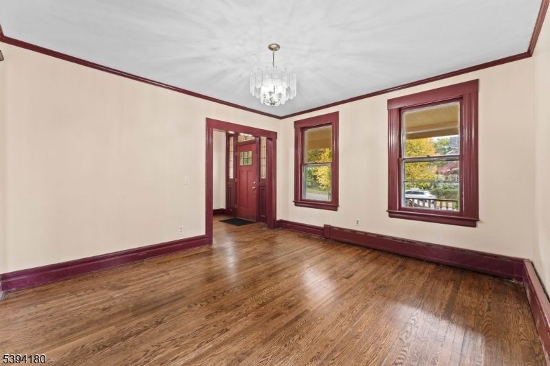 Chandelier, Empty room, Interior, Wood Texture Flooring