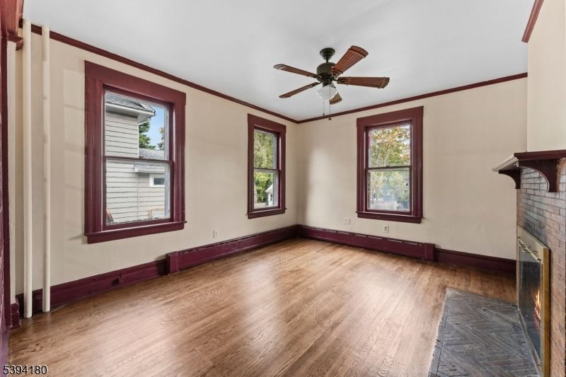 Empty room, Fireplace, Interior, Wood Texture Flooring