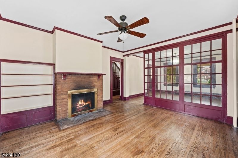 Empty room, Fireplace, Interior, Wood Texture Flooring