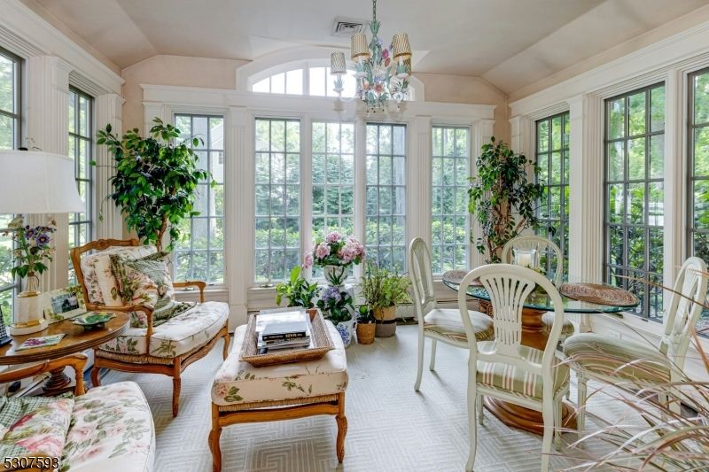 Chandelier, Dining room, Interior, Sun Room