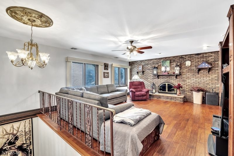 Fireplace, Interior, Stone Walls, Wood Texture Flooring