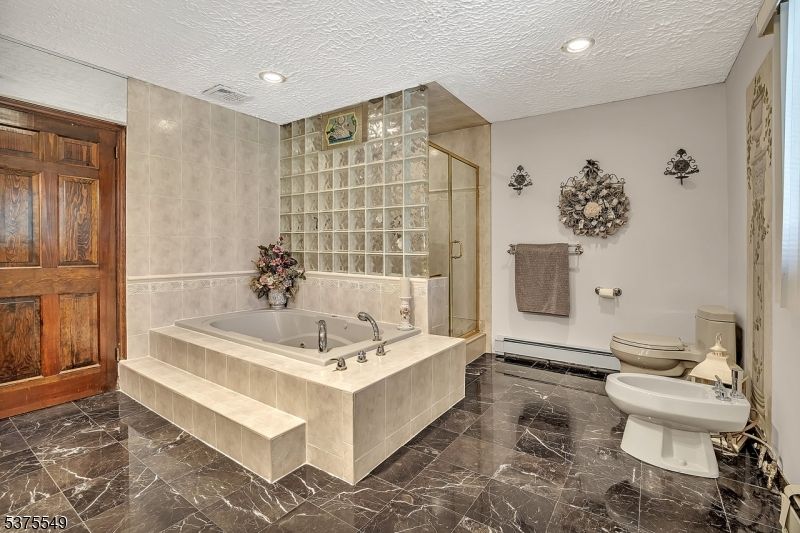 Bathroom, Glass Shower, Interior, Marble, Recessed Lighting