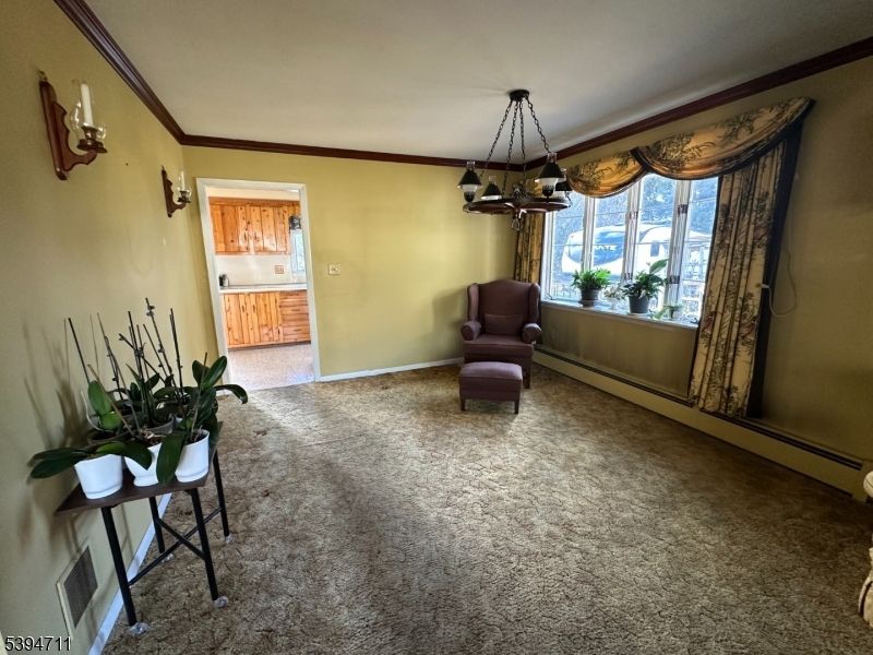Chandelier, Empty room, Interior