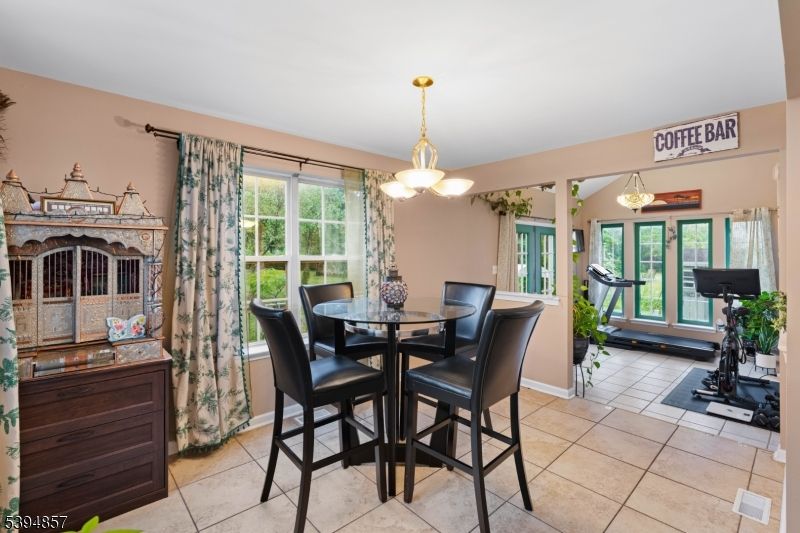 Dining room, Fitness Equipment, Interior, Pendant Lights