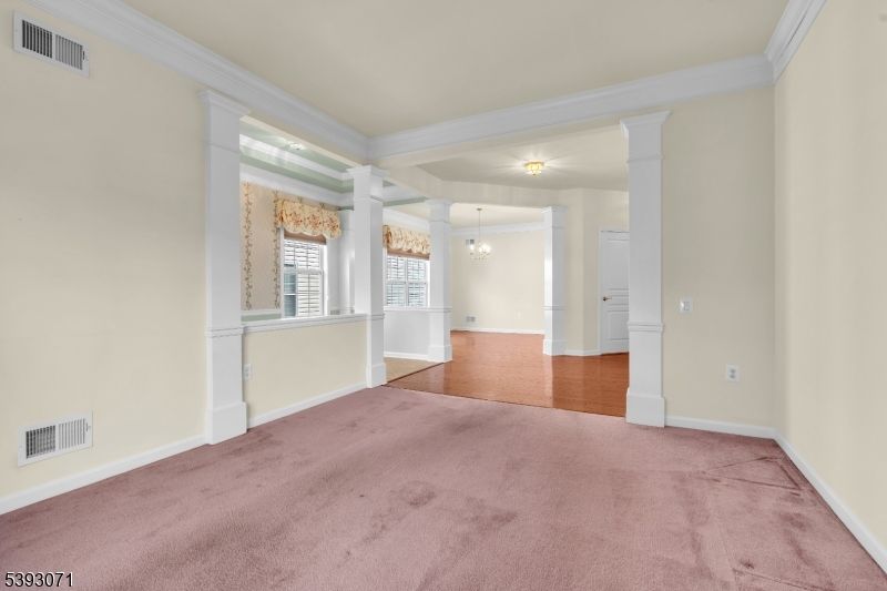 Chandelier, Empty room, Interior, Wood Texture Flooring
