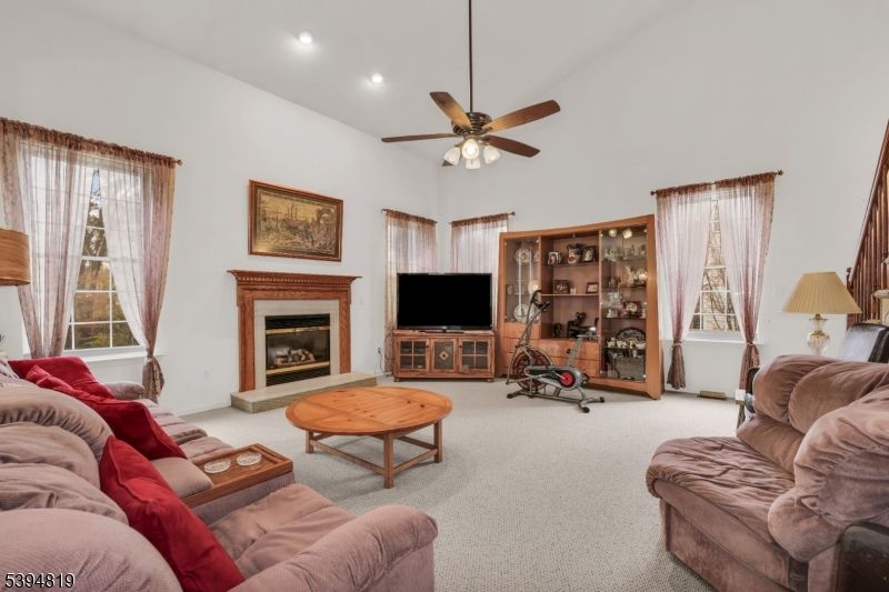 Fireplace, Interior, Living room, Recessed Lighting