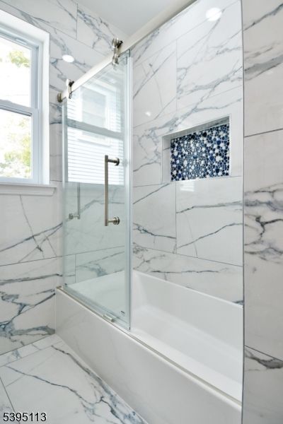 Bathroom, Glass Shower, Interior, Marble, Marble Walls