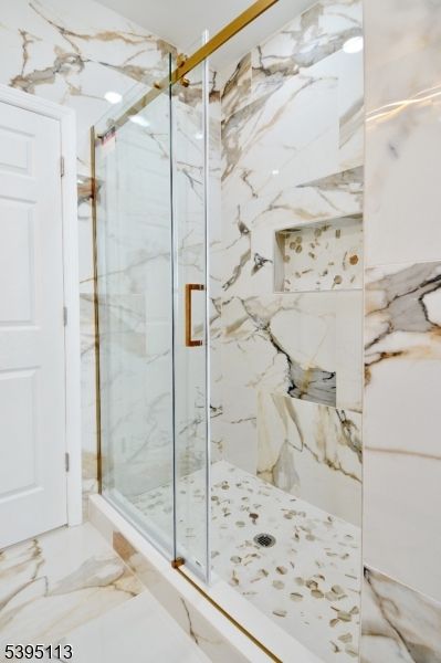 Bathroom, Glass Shower, Interior, Marble, Marble Walls