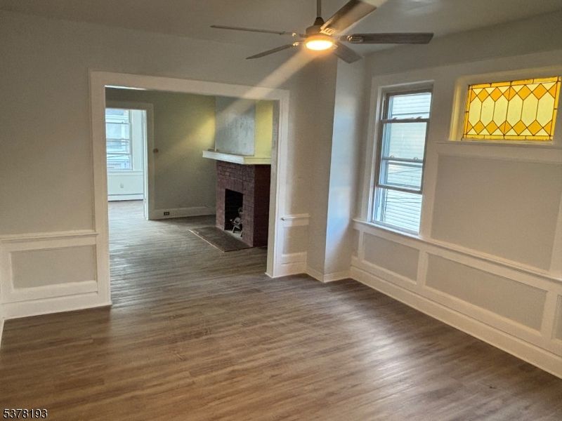 Empty room, Fireplace, Interior, Wood Texture Flooring