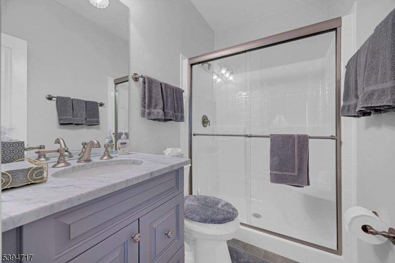 Bathroom, Glass Shower, Interior, Tile Countertops