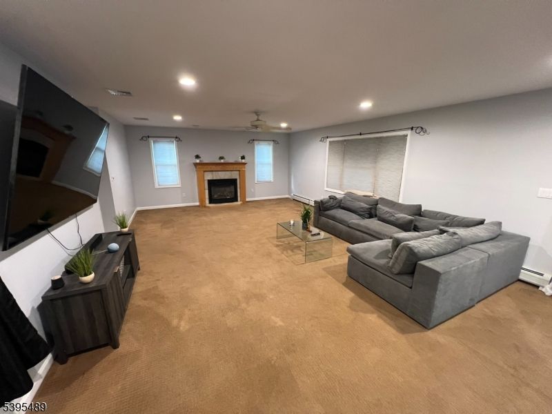 Fireplace, Interior, Living room, Recessed Lighting
