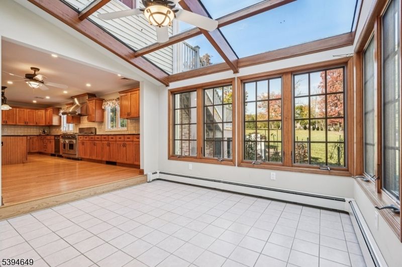 Glass Ceilings, Interior, Kitchen, Recessed Lighting, Sun Room, Wood Texture Flooring