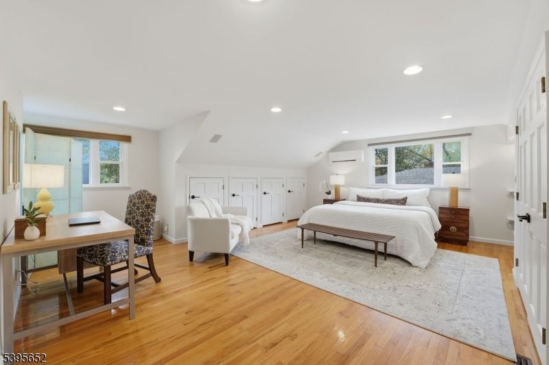 Bedroom, Home Office, Interior, Recessed Lighting, Wood Texture Flooring