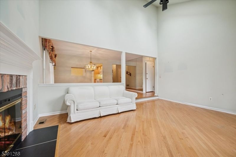 Chandelier, Interior, Wood Texture Flooring