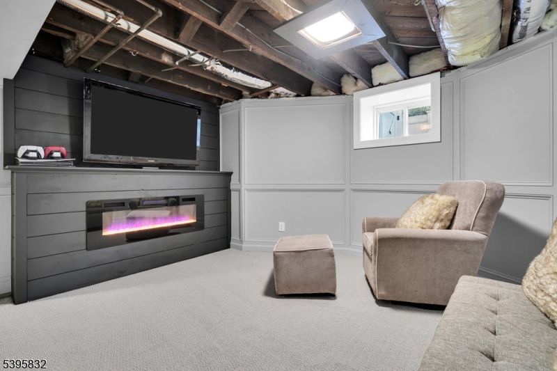 Fireplace, Interior, Wooden Beams