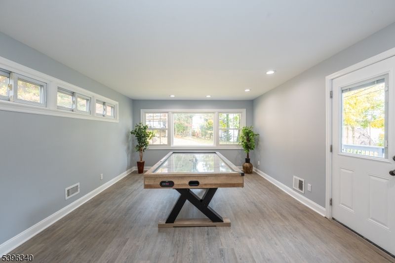 Game Room, Interior, Recessed Lighting, Wood Texture Flooring