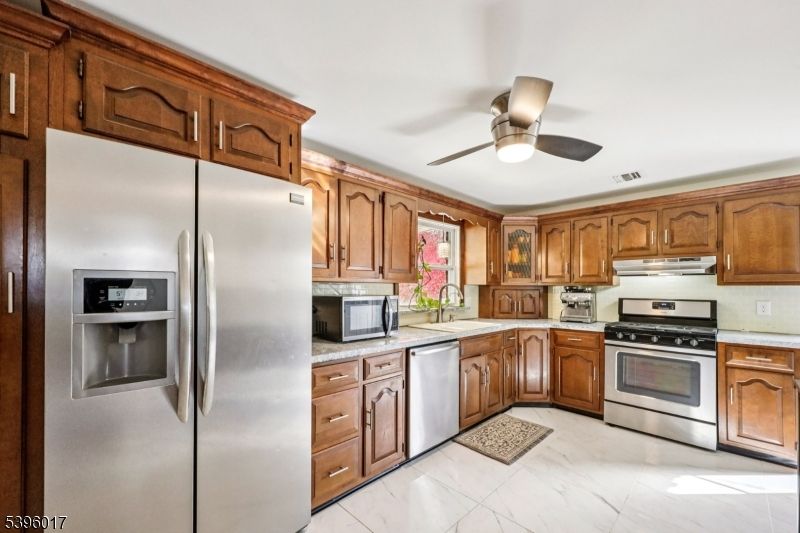 Interior, Kitchen, Marble, Stainless Steel Appliances
