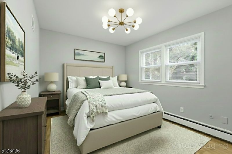 Bedroom, Interior, Pendant Lights, Wood Texture Flooring