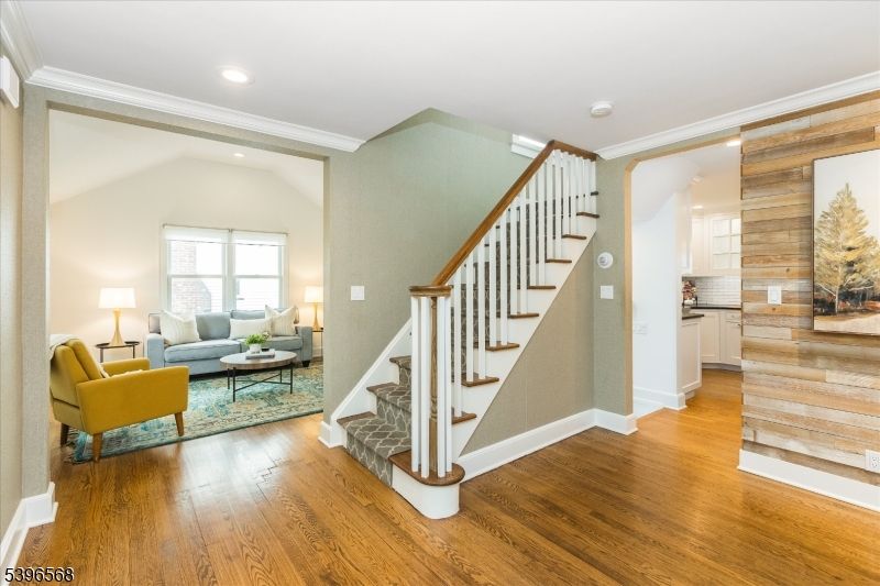 Interior, Kitchen, Living room, Recessed Lighting, Wood Texture Flooring