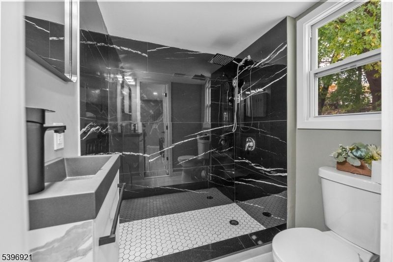 Bathroom, Glass Shower, Interior, Marble Walls