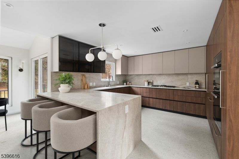 Interior, Kitchen, Pendant Lights, Recessed Lighting, Stainless Steel Appliances