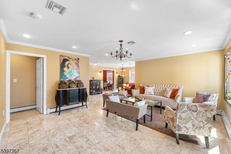 Chandelier, Interior, Living room, Recessed Lighting