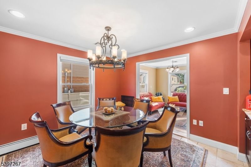 Chandelier, Dining room, Interior, Recessed Lighting