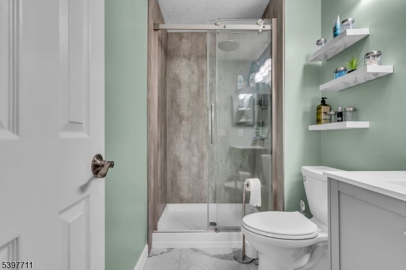 Bathroom, Glass Shower, Interior, Marble