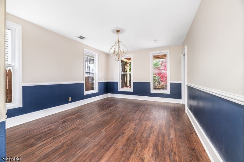 Chandelier, Empty room, Interior, Wood Texture Flooring