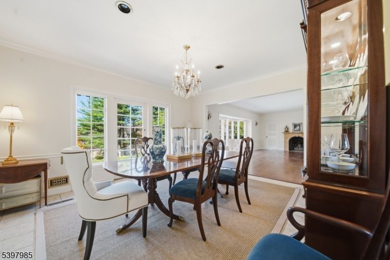 Chandelier, Dining room, Interior