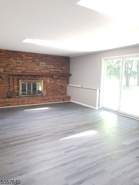 Empty room, Interior, Stone Walls, Wood Texture Flooring