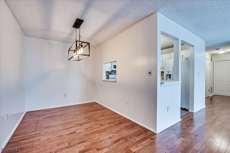 Empty room, Interior, Pendant Lights, Wood Texture Flooring