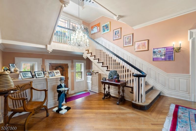 Chandelier, Interior, Wood Texture Flooring