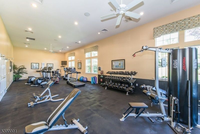 Fitness Equipment, Gym, Interior, Recessed Lighting