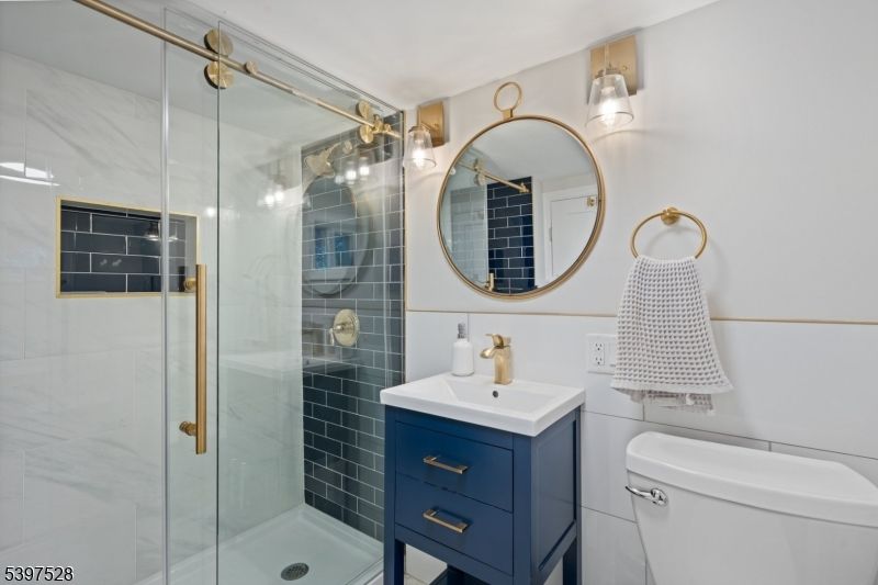 Bathroom, Glass Shower, Interior, Marble Walls