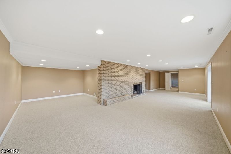 Empty room, Fireplace, Interior, Recessed Lighting