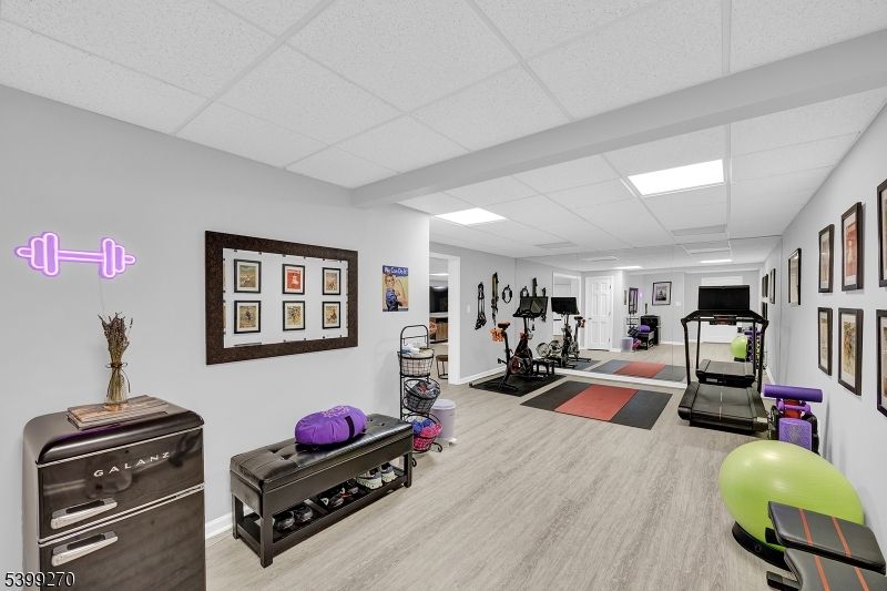 Fitness Equipment, Interior, Recessed Lighting, Wood Texture Flooring