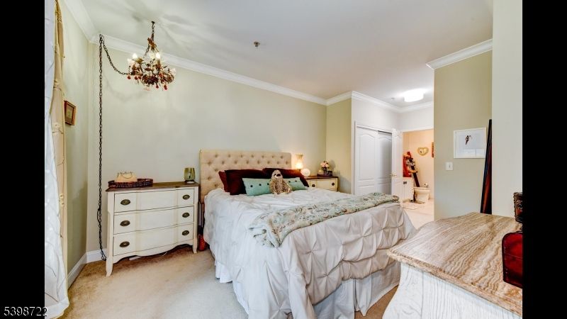 Bedroom, Chandelier, Interior
