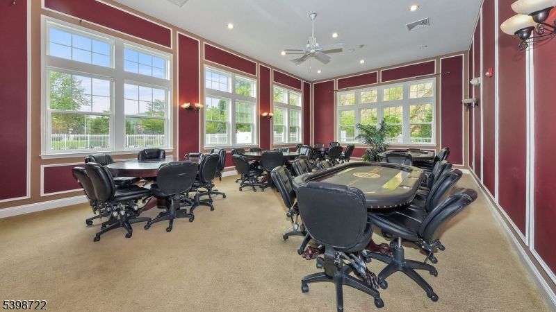 Dining room, Game Room, Interior, Recessed Lighting