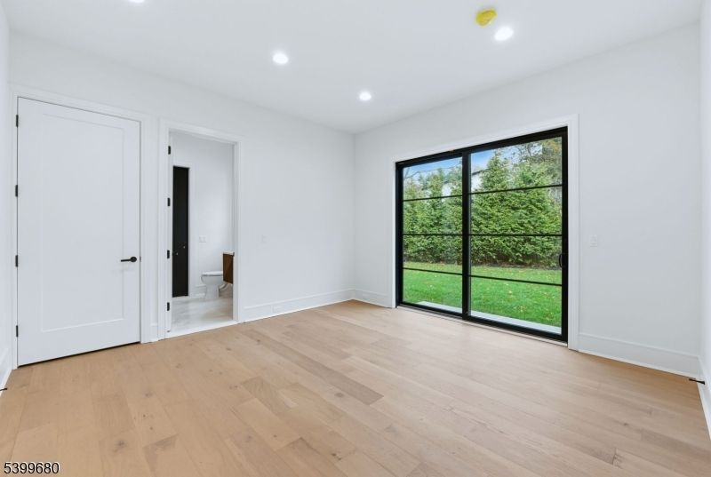 Bathroom, Empty room, Interior, Recessed Lighting, Wood Texture Flooring