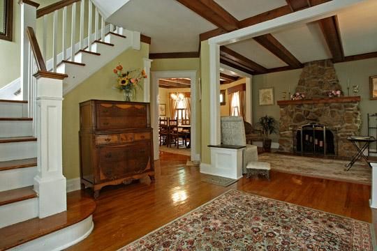 Fireplace, Interior, Wooden Beams, Wood Texture Flooring