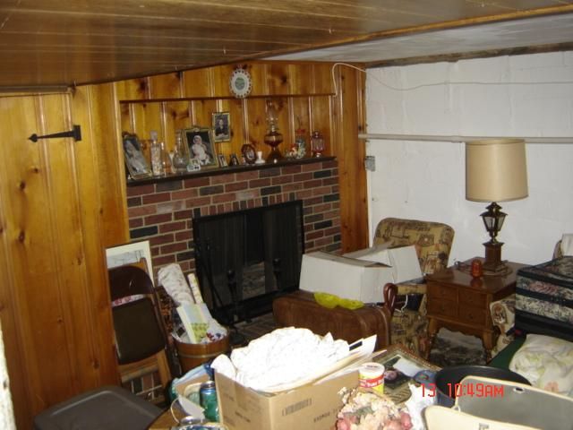 Fireplace, Interior, Stone Walls, Wooden Walls