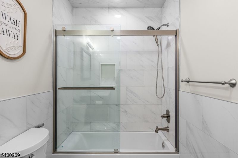 Bathroom, Glass Shower, Interior, Marble Walls