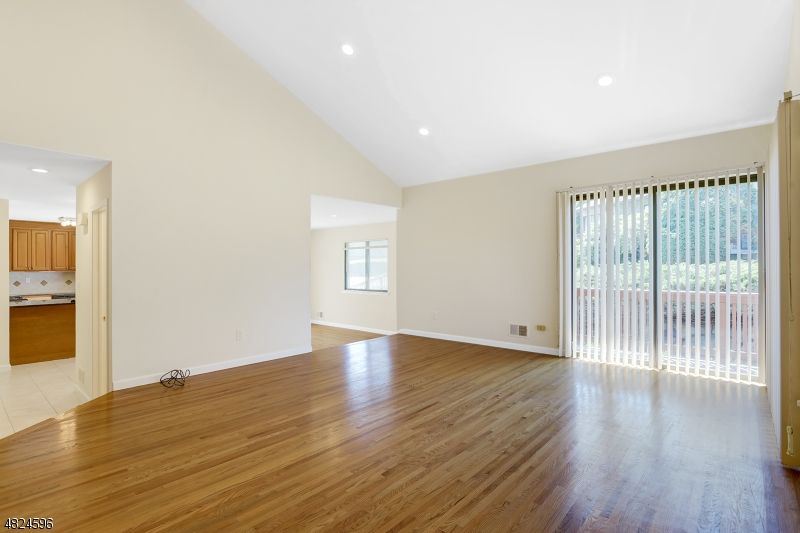 Empty room, Interior, Kitchen, Recessed Lighting, Wood Texture Flooring