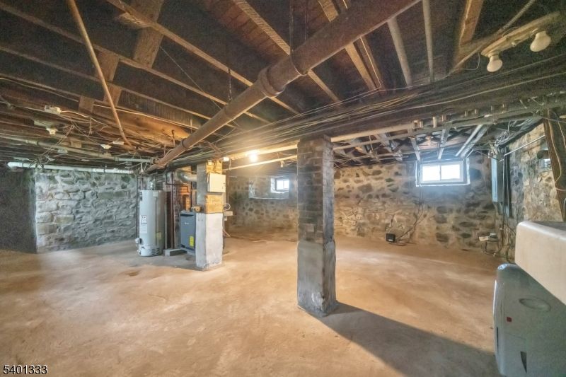 Interior, Stone Walls, Wooden Beams