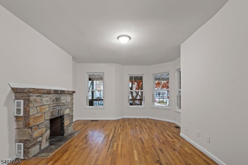 Empty room, Fireplace, Interior, Wood Texture Flooring