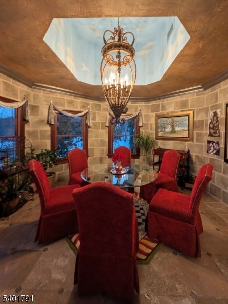 Chandelier, Dining room, Interior