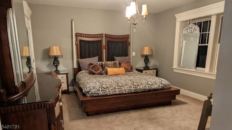 Bedroom, Chandelier, Interior